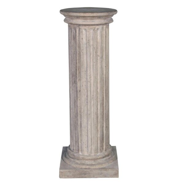 Classical Greek Fluted Plinth Pedestal Column For Statuary Display